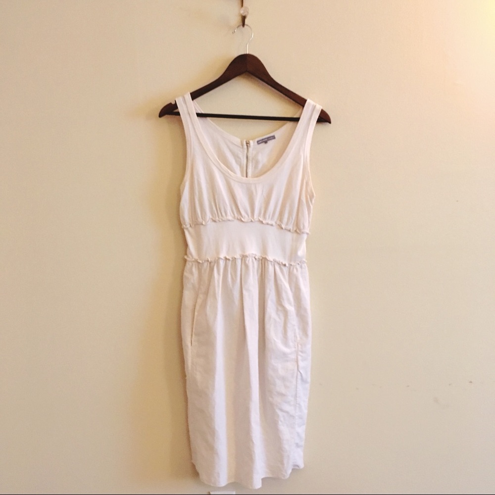 James Perse Cotton Dress Sleeveless Shift Belt 2
